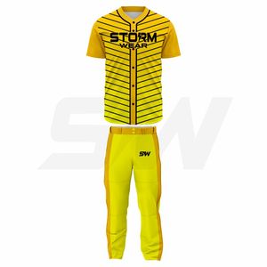 Uniforme de baseball imprimé par sublimation, 100% polyester, respirant, maillot de softball, logo personnalisé, tailles plus grandes, uniformes de baseball - Product Image 4