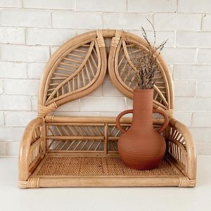 Kids Nursery Room Baby Bedroom Decor Daisy Flower Shaped Rattan Book <b>Shelf</b> Storage <b>Wall</b> <b>Mounted</b> <b>Shelves</b> - Product Image 6