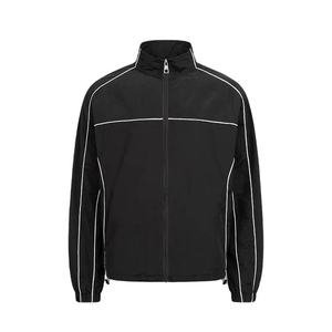 Custom OEM Nylon Lightweight Windbreaker Tracksuit Polyester Jogger Set 3M Reflective <b>Zip</b> <b>Up</b> <b>Jackets</b> And Nylon Track Pants Set - Product Image 2