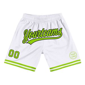 Shorts de basketball personnalisés unisexes respirants en Spandex/Polyester, taille mi-haute élastique, imprimés par transfert thermique, broderie COREX - Product Image 2