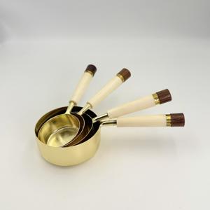 Juego de Tazas Medidoras de Acero Inoxidable de Calidad Alimentaria con Asas de Resina, Utensilios de Cocina Superventas, Tazas para Contar y Medir - Product Image 1