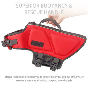 เสื้อชูชีพทำจากนีโอพรีนสำหรับสัตว์เลี้ยงเสื้อกั๊กว่ายน้ำลอยตัวทำจากโพลีเอสเตอร์สำหรับสุนัขขนาดใหญ่ปรับแต่งได้ - Product Image 6