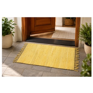 Tapis rectangulaire abstrait en laine et acrylique, tufté à la main, design moderne, pour salon, réversible, à poils moyens, avec envers en caoutchouc - Product Image 3