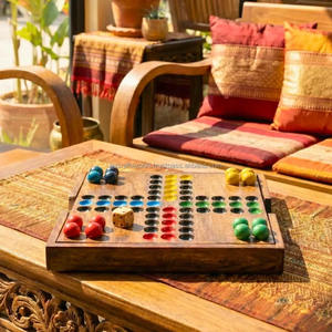 Juego de Mesa Clásico de Madera de Alta Calidad, Ludo y Serpientes y Escaleras, con Logotipo Personalizado, Directo de Fábrica - Product Image 2