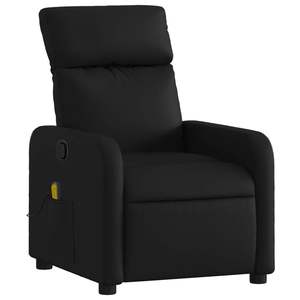 Fauteuil inclinable de massage individuel en similicuir noir - Product Image 3