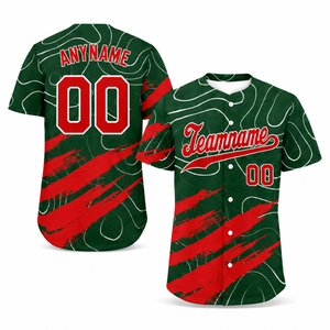 Camiseta de Béisbol Sublimada Personalizada con Botones, Camiseta Deportiva de Softbol Impresa, Transpirable, Unisex, Corta, Antibacteriana y de Secado Rápido - Product Image 3