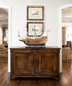 Sovereign Seas 80cm Fabriqué à la main en bois de cèdre Modèle de bateau Réplique nautique Meubles Présentoir pour la décoration de la maison Peint Art - Product Image 6