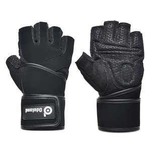 Customizable Unisex <b>Weight</b> Lifting Gym <b>Gloves</b> with Leather & Amara Material - Product Image 2