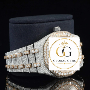 Montre en diamant Mossinate blanc glacé très demandée, avec bracelet en acier inoxydable, pour hommes et femmes, disponible au prix d'usine - Product Image 5