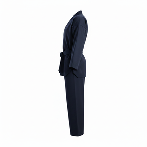 Prix de gros, uniforme de taekwondo unisexe pour enfants, polyester et coton, bleu marine, tenue d'arts martiaux pour enfants - Product Image 2