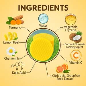 Parches Exfoliantes y Limpiadores Blanqueadores Orgánicos con Vitamina C, Cúrcuma, Ácido Kójico y Rosa para Cicatrices de Acné y un Tono de Piel Uniforme e Iluminado - Product Image 2