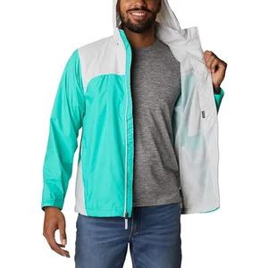Men's <b>Jackets</b> Lightweight Hooded Windbreaker Water Resistant Full Zip Outdoor <b>Jacket</b> Custom Logo Private Label Supplier - Product Image 5