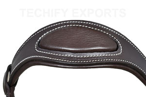 Brida de cuero inglés premium para caballo con narquileras acolchadas de piel de oveja |   Cabezada Anatómica |   Equipo de Equitación Acolchado Suave MS - Product Image 2