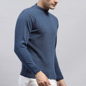 T-shirt pull col montant en coton 100 % côtelé respirant et écologique pour homme, coupe oversize, vente en gros - Product Image 2