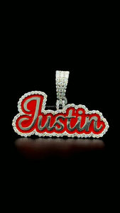 Nuevo diseño personalizado brillante diamante colgante plata 925 encantos Iced Out esmalte logotipo personalizado VVS Moissanite inicial letra colgante - Product Image 5