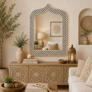 100% Natural Bone Inlay <b>Wall</b> <b>Mirror</b> Frame for Home Decoration Modern Stylish Customized Good Quality Luxurious <b>wall</b> <b>mirror</b> frame - Product Image 5