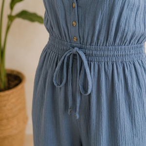 Ensemble de vêtements de détente pour femmes, 100% coton gaze, respirant, pyjama écologique, vêtements de détente décontractés pour femmes - Product Image 4