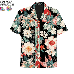 Casual Summer Breathable Single-Breasted 100% <b>Polyester</b> <b>Shirts</b> for Men - Product Image 6