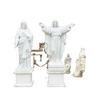 Statue de Jésus en marbre sculptée à la main, style moderne et traditionnel, grande taille, pour décoration extérieure de Noël, église, jardin, chambre, sculpture, garantie 1 an - Product Image 2