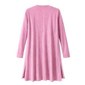 Veste longue en fausse daim mauve pour femme, cardigan élégant pour un look décontracté et formel, doux et confortable - Product Image 2