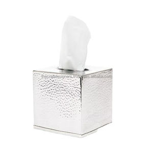 High Grade Oversize Tissue <b>Dispenser</b> <b>Napkin</b> Container Tin Metal Customized Nickel Finished High Quality Storage <b>Napkin</b> Box - Product Image 1