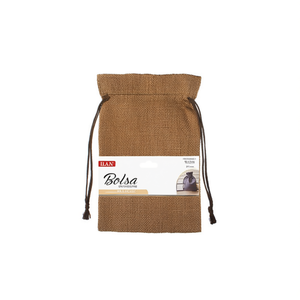 Set di 3 Sacchetti Regalo in Juta 9x12 Cm Colore Marrone Caffè - Product Image 2