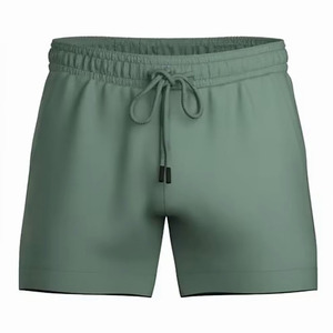 Shorts de sport en coton pour homme, taille haute, à cordon de serrage, à carreaux, respirants, pour l'été, avec poches, OEM - Product Image 2