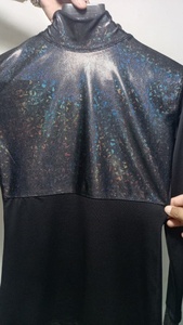 Camiseta de equitación transpirable para mujer, de manga corta, con bloques de color, cierre de cremallera y diseño de cintura alta. - Product Image 4