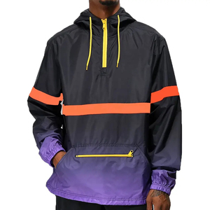 OEM Wholesale Nylon and Nylon Running Waterproof Windproof Custom Anorak Windbreaker <b>Jacket</b> for Men Hoodies <b>Worker</b> <b>Jacket</b> - Product Image 4