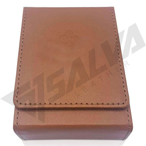 Étui de protection pour cartes à jouer en cuir PU à simple compartiment, étui de poker durable, portefeuille polyvalent, pochette à monnaie pour jeux de société - Product Image 2