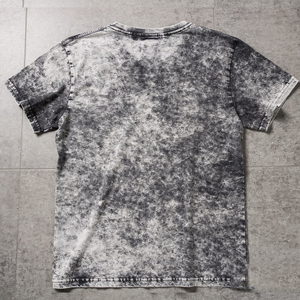 เสื้อยืดคอกว้างผู้ชาย ลายมัดย้อม ผ้าฝ้าย 100% แบบถัก สไตล์ลำลอง ล้างสีแบบแอซิด เสื้อยืดคอกว้างแขนสั้น ลายมัดย้อม - Product Image 6