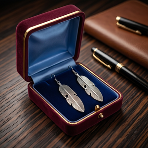 DIVYORO <b>SILVER</b> FEATHER DROPS - Product Image 2