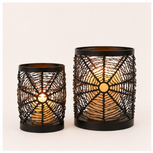 Handcrafted Matte Black Iron Wire Mesh <b>Tea</b> <b>Light</b> Candle Holder Set <b>Lanterns</b> for Modern Home Decor Wedding Centerpieces - Product Image 5