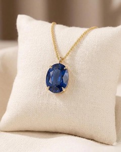 Collar de Cuarzo Azul, Colgante de Cristal Curativo, Protección Energética, Joyería de Piedra Espiritual, Regalo Hecho a Mano, Unisex - Product Image 3