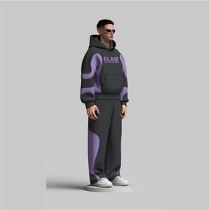 Chándal Oversize de Algodón con Paneles de Felpa para Hombre - Product Image 3