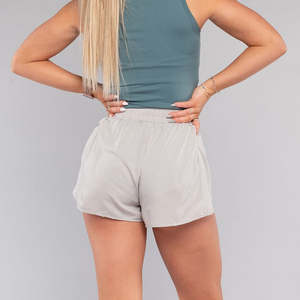 Shorts para mujer, shorts personalizados para mujer, shorts sueltos de color liso con cordón y cintura elástica, pantalones cortos casuales para mujer, shorts deportivos para yoga 2026 - Product Image 3
