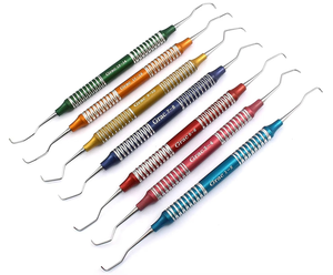 Ensemble de curettes Gracey en acier inoxydable multicolores pour le détartrage parodontal, outils dentaires professionnels réutilisables - Product Image 6