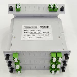 Répartiteur optique à cassette monomode 1x4 LC/APC de type enfichable, fabriqué en Chine - Product Image 3