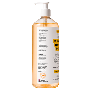Aceite de Masaje Corporal Anticelulítico 250ml Vegano Deep Gold para Muslos, Caderas y Glúteos - Product Image 5
