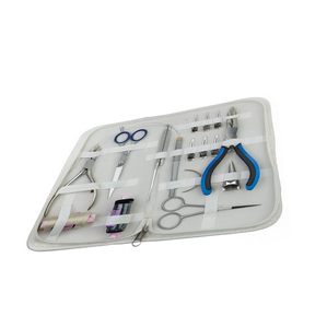Kit professionnel d'outils pour extensions de cheveux 4 pièces : pinces en acier inoxydable, aiguille à boucle, ciseaux pour salon de coiffure professionnel - Product Image 1