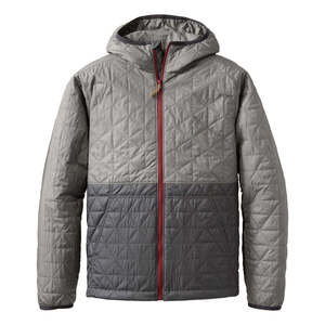 Veste matelassée à capuche pour homme, coupe-vent décontractée, blocs de couleur, fermeture éclair, rembourrage en polyester, style automne - Product Image 1