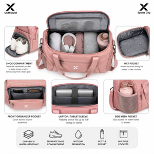 Bolsa Deportiva Personalizada para Gimnasio, Impermeable, Tipo Duffel |   OEM/ODM Disponible |   Marca Privada |   Poliéster |   Capacidad de 40-55L | - Product Image 5