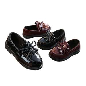 Chaussures à enfiler pour enfants filles, unisexes, bout rond, en cuir véritable, commandes en gros du fabricant - Product Image 6