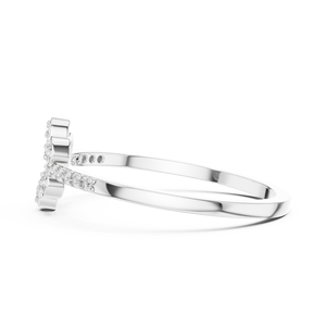 Anillos minimalistas de oro sólido de 14k con diamantes de corte redondo para mujer, ideales para regalo, compromiso, aniversario, boda. - Product Image 4