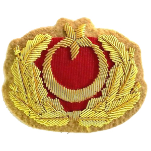 Premium Quality Durable Bullion Patches BRUNEI ROYAL <b>HAT</b> Bullion Badge Flying Shape Bullion Wire Hand Embroidery Canvas Patch - Product Image 2