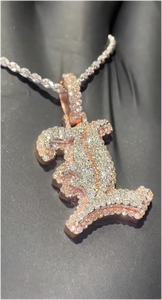 Pendentif Lettre en Argent Sterling 925 avec Moissanite VVS GRA Bling Hip Hop, Testeur de Diamant Inclus, Vente Directe Usine, pour Hommes, Idéal Soirées - Product Image 3