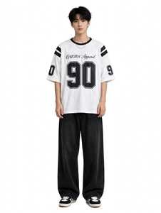 เสื้อยืดเจอร์ซีย์ผ้าฝ้าย 100% ทรงหลวมสำหรับผู้ชายและผู้หญิง เป็นมิตรกับสิ่งแวดล้อม โลโก้ด้านหน้า น้ำหนัก 300 กรัม ดีไซน์เรียบง่าย - Product Image 6