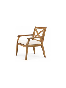 Sillón Moderno de Madera Maciza con Respaldo en X y Asiento Tapizado, Silla de Comedor Clásica para Muebles de Restaurante y Hotel - Product Image 6