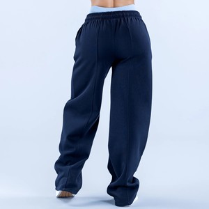 Pantalon de jogging en coton écoresponsable pour femme, coupe droite, longueur intégrale, taille élastique, qualité supérieure, vente en gros, logo personnalisé OEM - Product Image 4