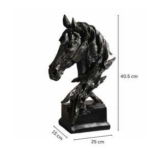 Jaffs Exports Trending Aluminum Horse Head Sculpture Art Figurine Handmade Eco-Friendly Durable for Tabletop Living Room Decor - Product Image 3